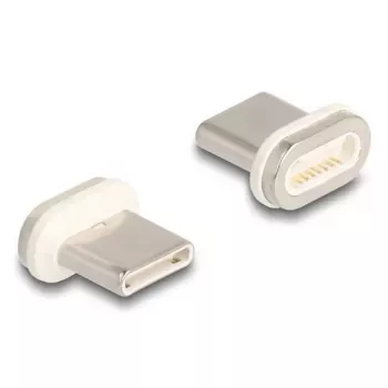 DeLOCK 66588 zmieniacz płci kabla magnes USB C złoty biały