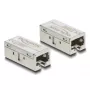Adapter Coupler RJ45 jack-to-jack Cat.6A metal — DELOCK, płaski, srebrny, 15.6×33.1×13.1 mm