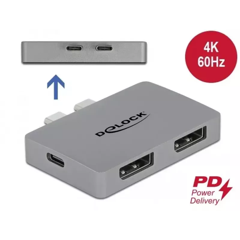 Adapter Dual DisplayPort DeLOCK 64001 do MacBooka