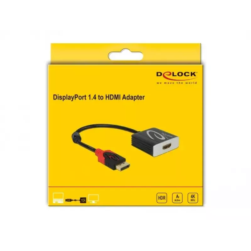 Aktywny adapter DisplayPort 1.4 na HDMI DeLOCK 65207