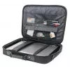 Torba na laptopa Manhattan Empire 17,3 cala, konstrukcja clamshell, kieszeń na akcesoria, pasek na ramię (odpinany), futerał na notebook, czarny, trzyletnia gwarancja