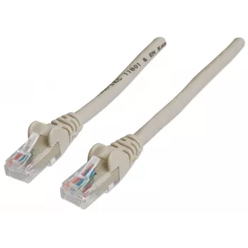 Intellinet kabel krosowy sieciowy, Cat6, 20m, szary, CCA, U/UTP, PVC, RJ45, pozłacane styki, bezzaczepowa osłona, zabezpieczenie wtyku, dożywotnia gwarancja