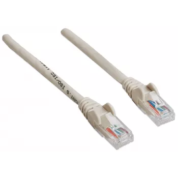 Intellinet kabel krosowy sieciowy, Cat6, 20m, szary, CCA, U/UTP, PVC, RJ45, pozłacane styki, bezzaczepowa osłona, zabezpieczenie wtyku, dożywotnia gwarancja