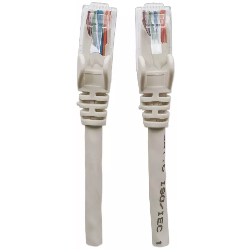 Intellinet kabel krosowy sieciowy, Cat6, 20m, szary, CCA, U/UTP, PVC, RJ45, pozłacane styki, bezzaczepowa osłona, zabezpieczenie wtyku, dożywotnia gwarancja