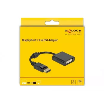 Adapter DisplayPort 1.1 męski na DVI-D żeński pasywny czarny DeLOCK 61008