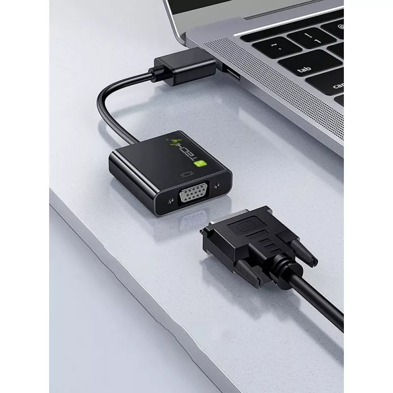 Techly Konwerter HDMI Mini C na VGA IDATA HDMI-VGA4, VGA (D-Sub), HDMI Typ C (Mini), Męski, Żeński, 1920 x 1080 pikseli, 1080p, 720p, 480p