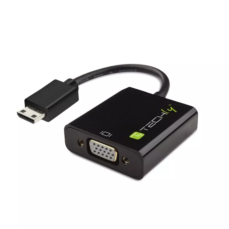 Techly Konwerter HDMI Mini C na VGA IDATA HDMI-VGA4, VGA (D-Sub), HDMI Typ C (Mini), Męski, Żeński, 1920 x 1080 pikseli, 1080p, 720p, 480p