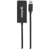 Manhattan USB-A do HDMI adapter kablowya, 60 cm, Męski na Żeński, 5 Gb/s (USB 3.2 Gen1 znany jako USB 3.0), 2560x1440 @ 32-bitowy kolor, Full HD wideo 1080p@16:9, Czarny, Blister