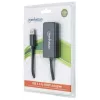 Manhattan USB-A do HDMI adapter kablowya, 60 cm, Męski na Żeński, 5 Gb/s (USB 3.2 Gen1 znany jako USB 3.0), 2560x1440 @ 32-bitowy kolor, Full HD wideo 1080p@16:9, Czarny, Blister