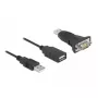 DeLOCK Adapter USB 2.0 Typ-A na RS-232 D-Sub 9 pin męski 0.8m Czarny