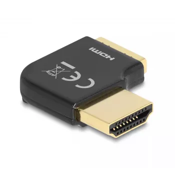 DeLOCK Adapter HDMI męski na żeński 90° kątowy 8K 60 Hz metalowy