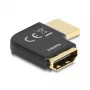 Adapter DeLOCK HDMI męski na żeński 90° lewy kątowy 8K 60 Hz metal
