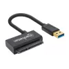 adapter kablowy Manhattan USB-A na SATA 2.5 cala, 42 cm, męski na męski, 5 Gb/s (USB 3.2 Gen1 czyli USB 3.0), obsługa 48-bitowego LBA, SuperSpeed USB, trzyletnia gwarancja