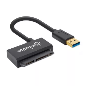 adapter kablowy Manhattan USB-A na SATA 2.5 cala, 42 cm, męski na męski, 5 Gb/s (USB 3.2 Gen1 czyli USB 3.0), obsługa 48-bitowego LBA, SuperSpeed USB, trzyletnia gwarancja