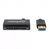 adapter kablowy Manhattan USB-A na SATA 2.5 cala, 42 cm, męski na męski, 5 Gb/s (USB 3.2 Gen1 czyli USB 3.0), obsługa 48-bitowego LBA, SuperSpeed USB, trzyletnia gwarancja
