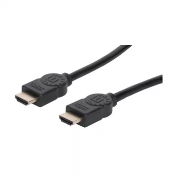 Kabel Manhattan HDMI 8K@60Hz z Ethernetem, 2m, Certyfikowany, Odpowiedni do zastosowań 8K, 4K i 1080p/HD – przy modernizacji teraz lub gotowy na przyszłość, Wtyk męski – wtyk męski, Czarny, 4K@120Hz, Dożywotnia gwarancja, Ultra High Speed
