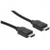 Kabel Manhattan HDMI 8K@60Hz z Ethernetem, 2m, Certyfikowany, Odpowiedni do zastosowań 8K, 4K i 1080p/HD – przy modernizacji teraz lub gotowy na przyszłość, Wtyk męski – wtyk męski, Czarny, 4K@120Hz, Dożywotnia gwarancja, Ultra High Speed
