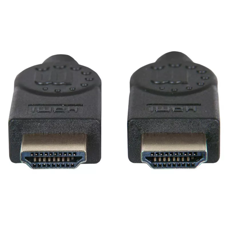 Kabel Manhattan HDMI 8K@60Hz z Ethernetem, 2m, Certyfikowany, Odpowiedni do zastosowań 8K, 4K i 1080p/HD – przy modernizacji teraz lub gotowy na przyszłość, Wtyk męski – wtyk męski, Czarny, 4K@120Hz, Dożywotnia gwarancja, Ultra High Speed