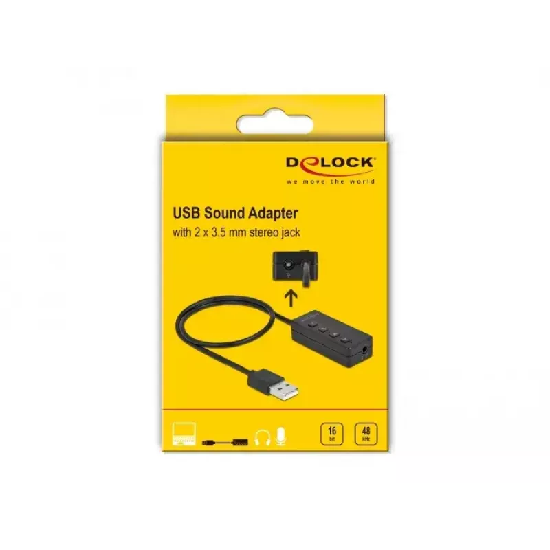 Adapter zestawu słuchawkowego i mikrofonu USB DeLOCK 66731