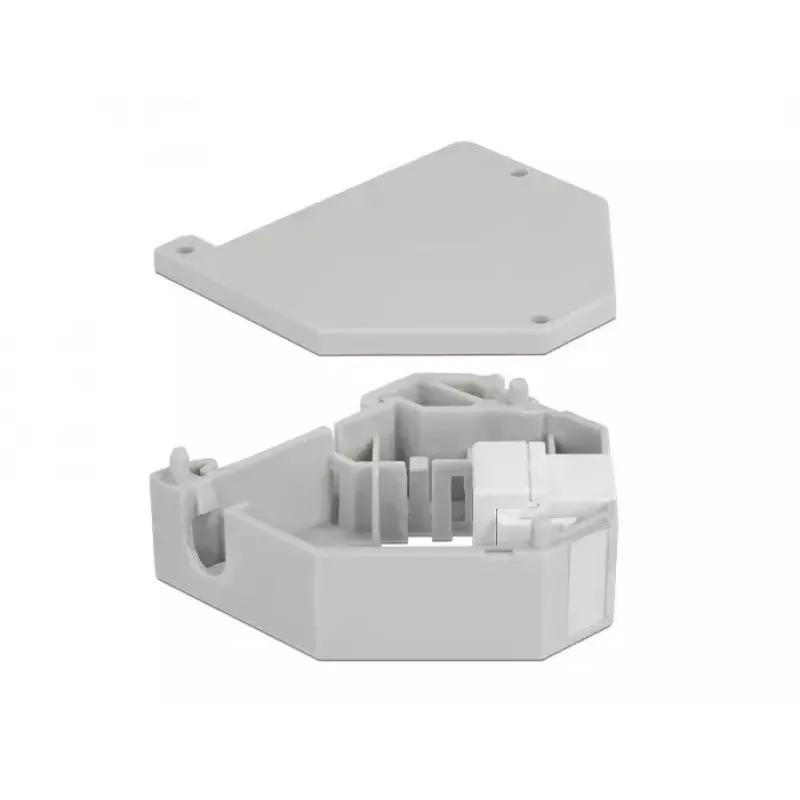 Keystone module DELOCK 87163 — USB A na USB A, szary/biały, 60,1×59,4×21,6 mm