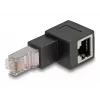 DeLOCK Adapter RJ45 wtyk do gniazda RJ45 Kat.6A 90° w dół kątowy