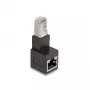 DeLOCK Adapter RJ45 wtyk do gniazda RJ45 Kat.6A 90° w dół kątowy