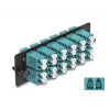 DeLOCK Panel adaptera światłowodowego LC Duplex OM4 12 portów Aqua