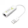 Techly USB 2.0 do Fast Ethernet 10/100 Mbps, konwerter, przewodowy, USB, Ethernet, 100 Mbit/s, biały