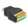 Adapter DeLOCK USB 3.2 Gen 1 Typ-A żeński na listwę zaciskową 10-pinową
