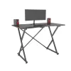 Biurko gamingowe Techly do PC z kątowym ergonomicznym rantem, czarne