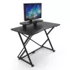 Biurko gamingowe Techly do PC z kątowym ergonomicznym rantem, czarne