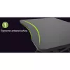 Biurko gamingowe Techly do PC z kątowym ergonomicznym rantem, czarne