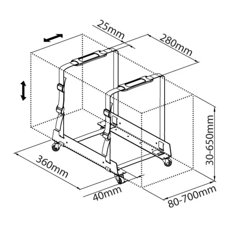 Uchwyt CPU Techly ICA-CS 61, montowany pod biurkiem, czarny