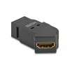 Adapter do montażu panelowego DeLOCK HDMI żeński na HDMI żeński, kątowy 45°, 8K 60 Hz, czarny