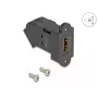 Adapter do montażu panelowego DeLOCK HDMI żeński na HDMI żeński, kątowy 45°, 8K 60 Hz, czarny