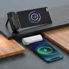 Manhattan Powerbank ze zintegrowaną wtyczką USB-C, 5000 mAh, Moc wyjściowa do 20 W, Podpórka umożliwiająca korzystanie jako uchwyt do ładowania telefonu, Czarny, Roczna gwarancja