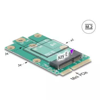 DeLOCK 64338 Wewnętrzny adapter M.2 Mini PCI Express Męski