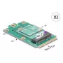 DeLOCK 64338 Wewnętrzny adapter M.2 Mini PCI Express Męski