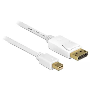 Przewód Mini DisplayPort na DisplayPort DeLOCK 83985 0,5 m biały