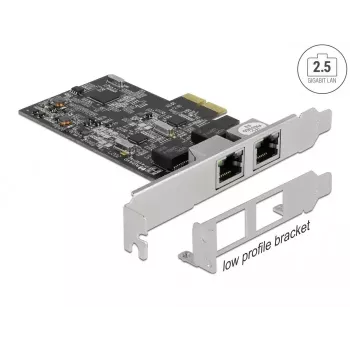 DeLOCK PCI Express x2 Card to 2 x RJ45 2.5 Gigabit LAN RTL8125