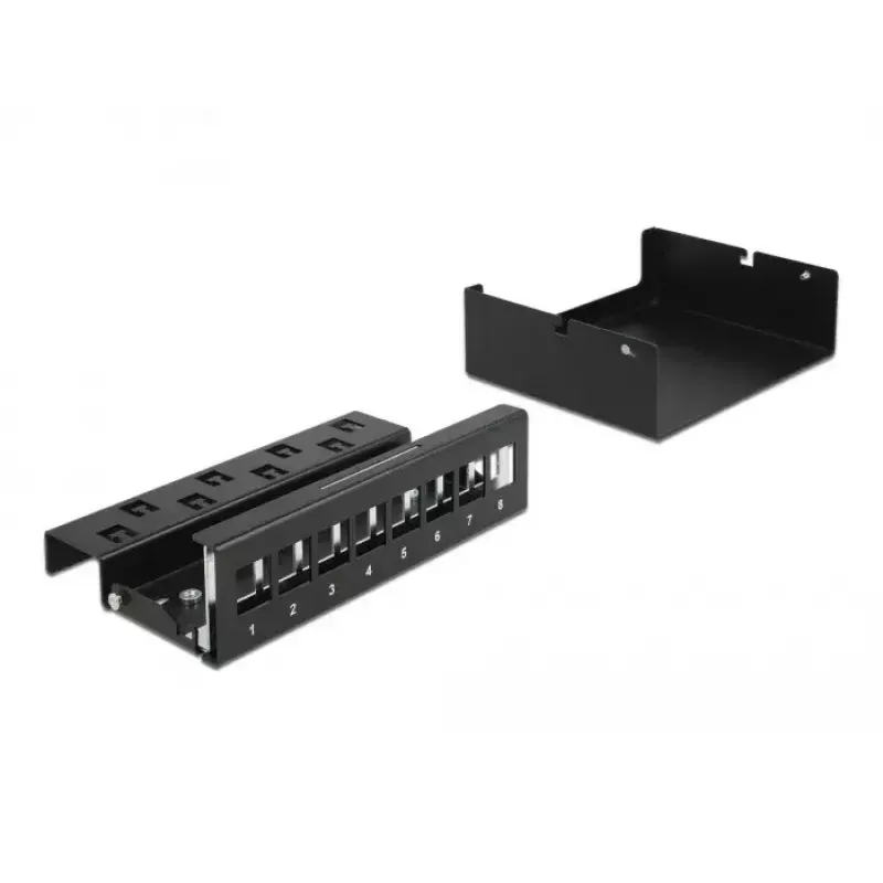 Keystone Patch Panel DeLOCK 43413 8 Port Czarny