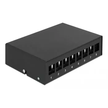 Keystone Patch Panel DeLOCK 43413 8 Port Czarny