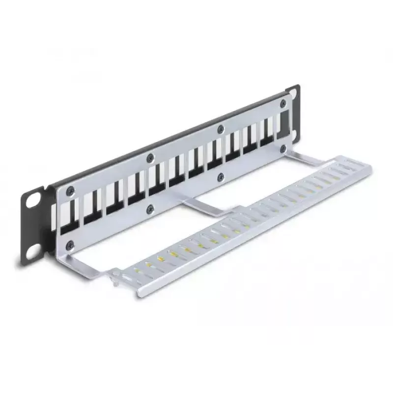 Patch panel DeLOCK 66874 1U Czarny Metal Pojemność rack 1U
