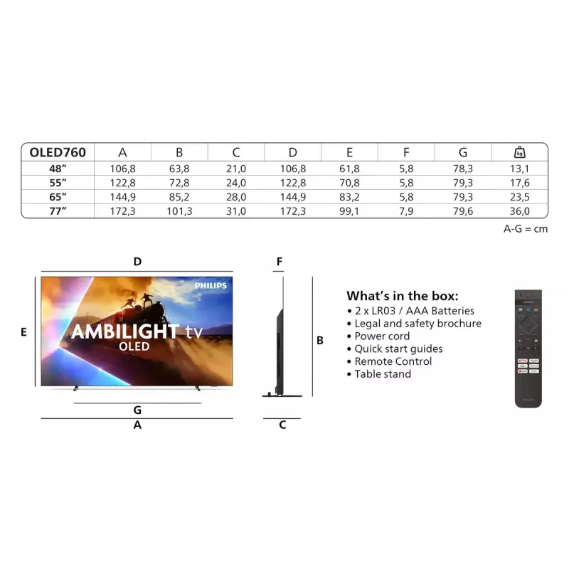 Telewizor Philips 77OLED760/12 77 cali 4K Ultra HD OLED 3840 x 2160