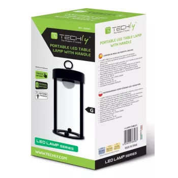 Techly I-LAMP-TABLE1 Lampa stołowa Niewymienne źródło światła 3 W LED Czarny