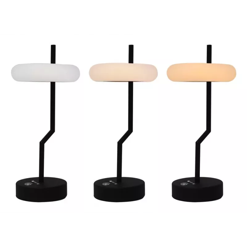 Techly I-LAMP-TABLE2 lampa stołowa Niewymienne źródło/a światła 2 W LED Czarny, Biały