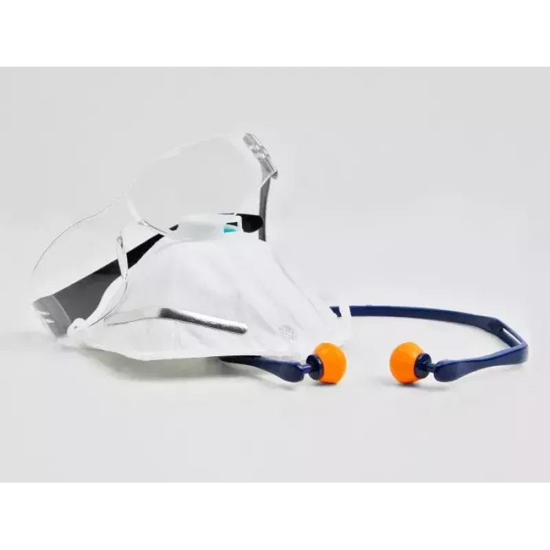 Okulary ochronne DeLOCK 90559 przezroczyste soczewki czarna oprawa
