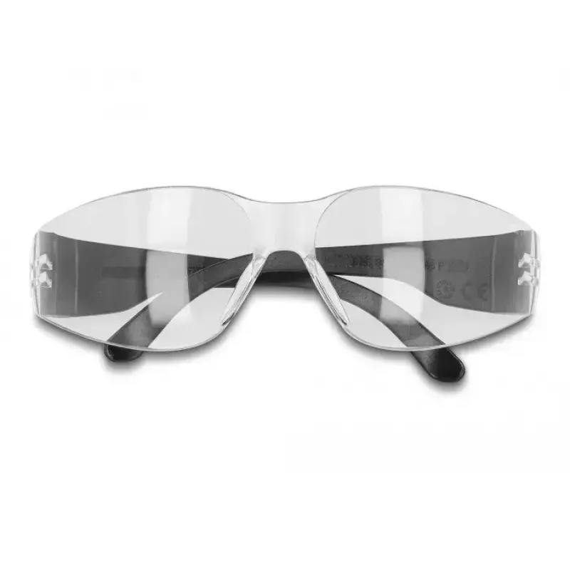 Okulary ochronne DeLOCK 90559 przezroczyste soczewki czarna oprawa