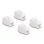 Moduł keystone DeLOCK 86051 płaski RJ-45 biały 4 szt.