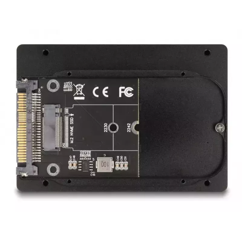 Obudowa SSD DeLOCK 63379 Czarna M.2 obsługa 1 dysku